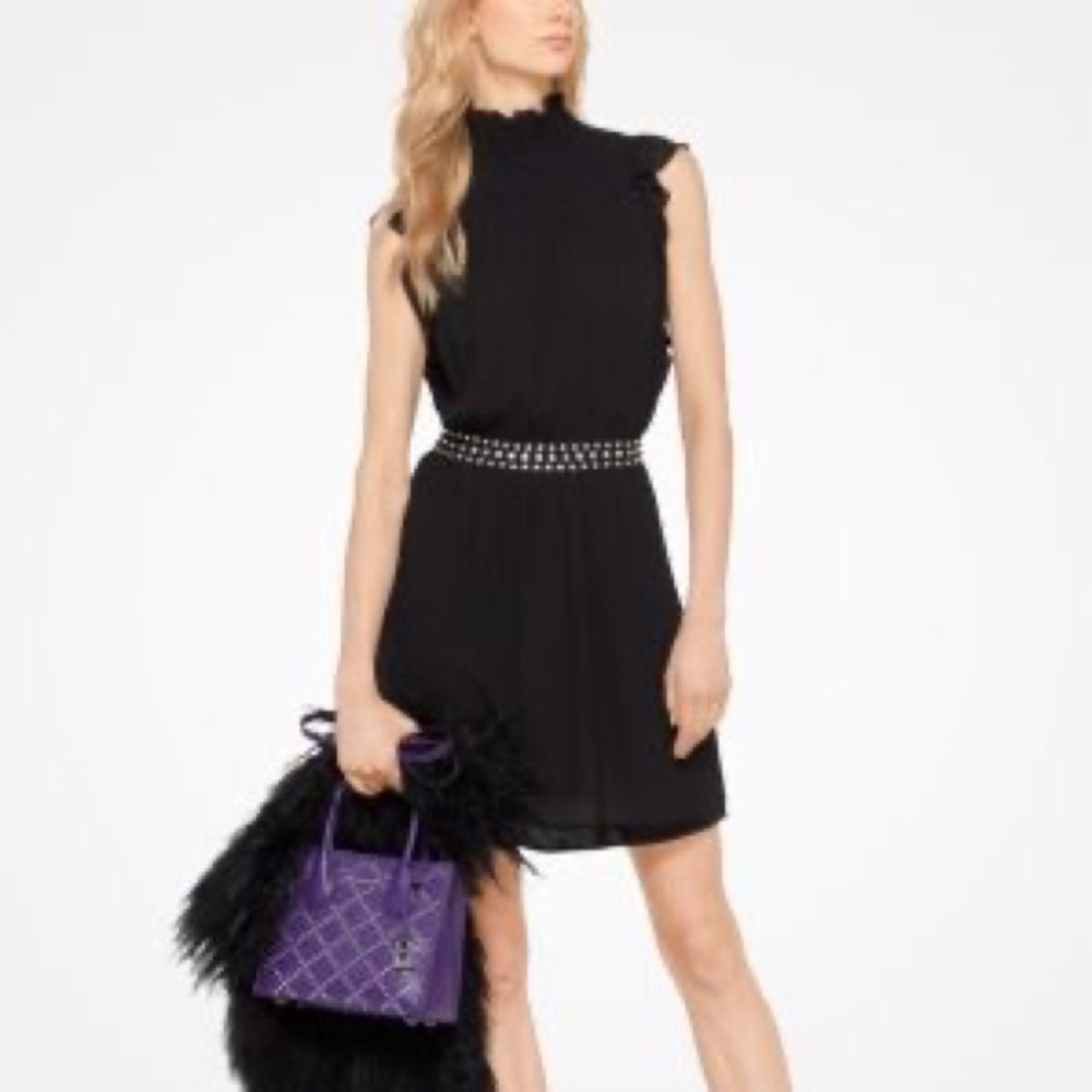 EUC Michael Kors Black Embellished Dress